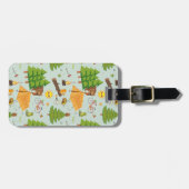 Camping Pattern Bagagelabel (Voorkant horizontaal)