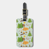 Camping Pattern Bagagelabel (Voorkant verticaal)