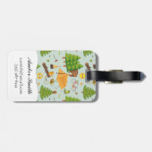 Camping Pattern Bagagelabel (Achterkant horizontaal)