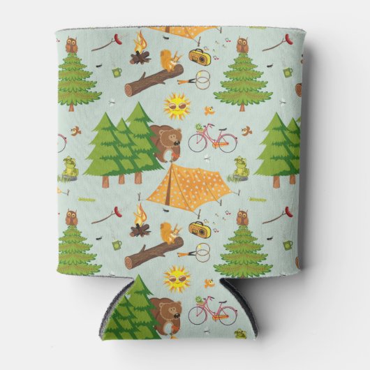 Camping Pattern Blikjeskoeler (Voorkant)