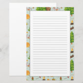 Camping Pattern Briefpapier (Voorkant / Achterkant)