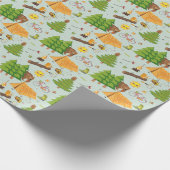 Camping Pattern Cadeaupapier (Hoek)