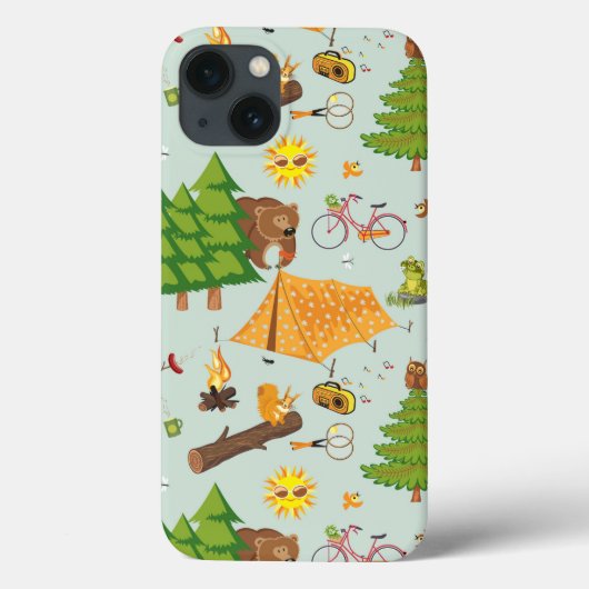 Camping Pattern Case-Mate iPhone Case (Achterkant)