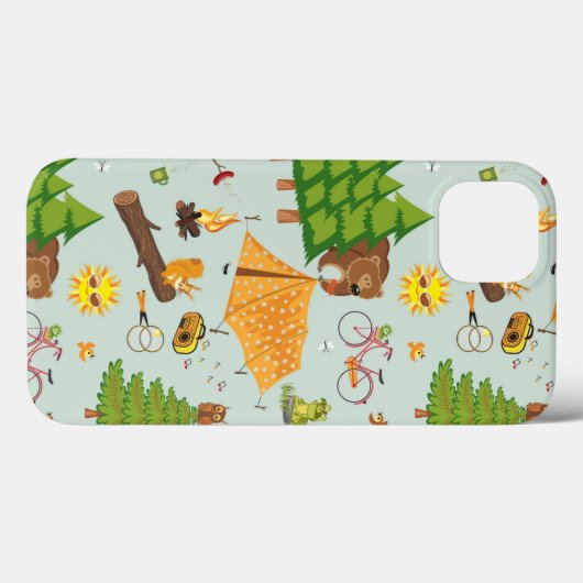 Camping Pattern Case-Mate iPhone Case (Achterkant (horizontaal))