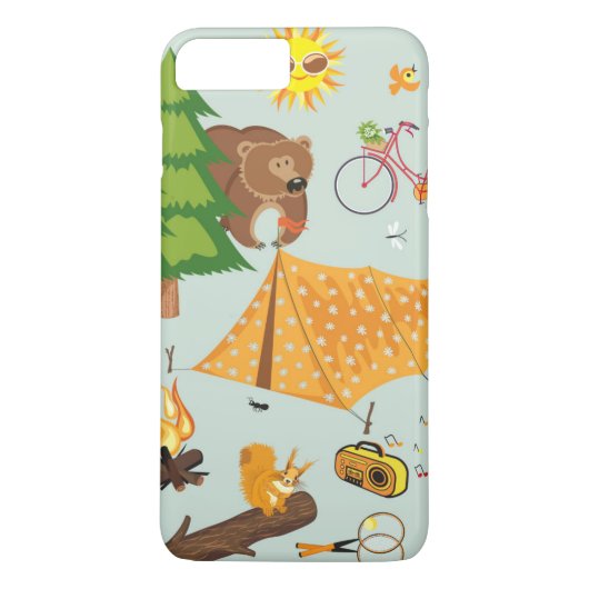 Camping Pattern Case-Mate iPhone Case (Achterkant)