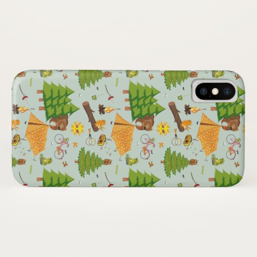 Camping Pattern Case-Mate iPhone Case (Achterkant (horizontaal))
