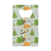 Camping Pattern Creditkaart Flessenopener (Achterkant)