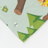 Camping Pattern Fleece Deken (Hoek)