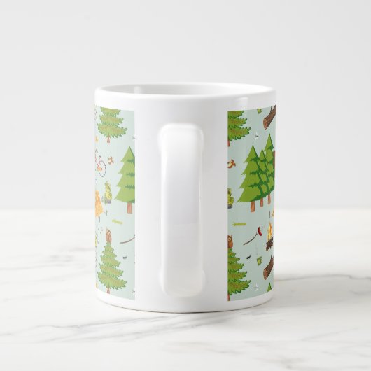 Camping Pattern Grote Koffiekop (Achterkant)