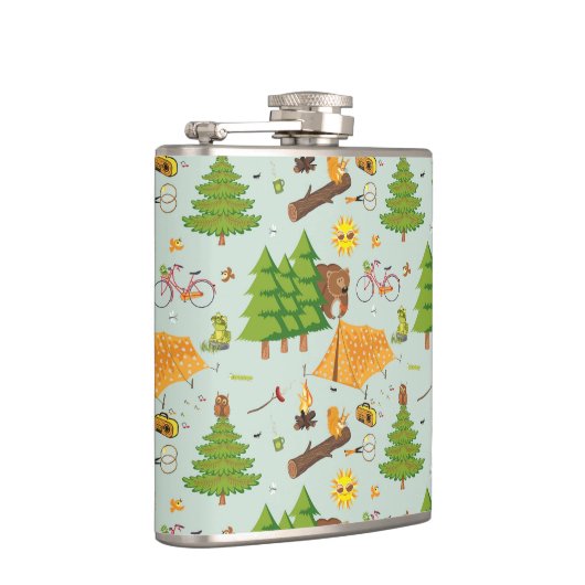 Camping Pattern Heupfles (Rechts)