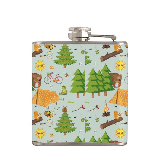 Camping Pattern Heupfles (Achterkant)