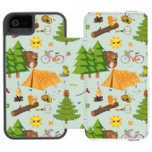 Camping Pattern Incipio iPhone Portemonnee Hoesje (Agenda Open)