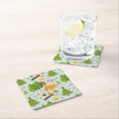 Camping Pattern Kartonnen Onderzetters (Insitu)