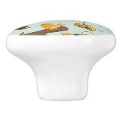 Camping Pattern Keramische Knop (Zijkant)