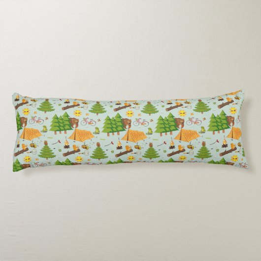 Camping Pattern Lichaamskussen (Achterkant)