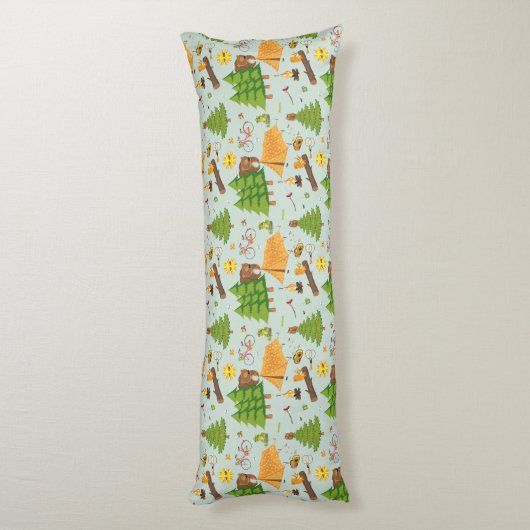 Camping Pattern Lichaamskussen (Achterkant (Verticaal))
