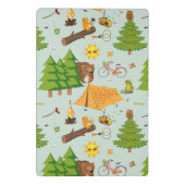 Camping Pattern Mini Klembord (Achterkant)