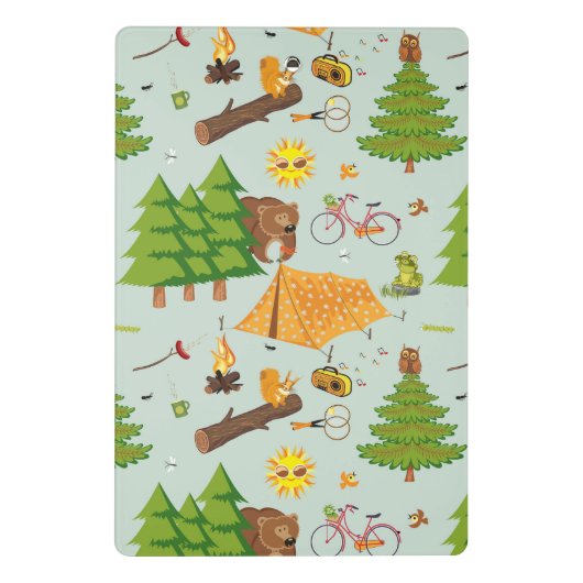 Camping Pattern Mini Klembord (Achterkant)