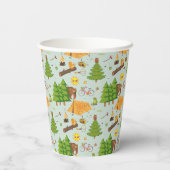 Camping Pattern Papieren Bekers (Achterkant)
