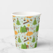 Camping Pattern Papieren Bekers (Voorkant)