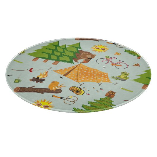 Camping Pattern Snijplank (Hoek)