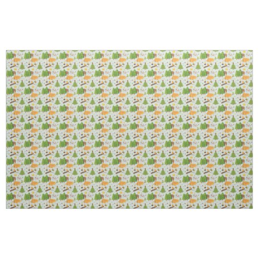 Camping Pattern Stof (Yard (91,4 cm))