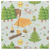 Camping Pattern Stof (Close Up)