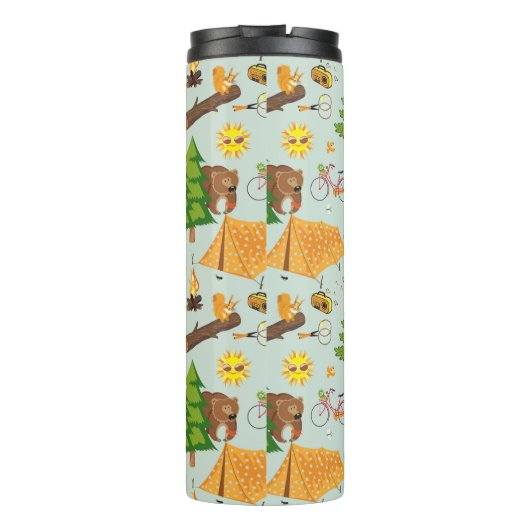 Camping Pattern Thermosbeker (Achterkant)