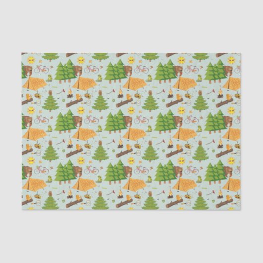 Camping Pattern Tissuepapier (Voorkant)