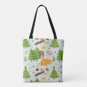 Camping Pattern Tote Bag (Achterkant)