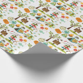 Camping Pattern Wrapping Paper Cadeaupapier (Hoek)