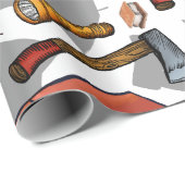 Camping Pattern Wrapping Paper Cadeaupapier (Rol Hoek)