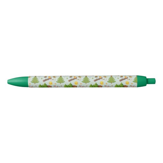 Camping Pattern Zwarte Inkt Pen (Voorkant)