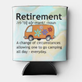 Camping pensioen grappige definitie blikjeskoeler (Voorkant)