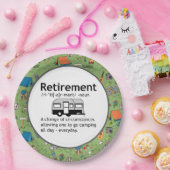 Camping Pensioendefinitie Papieren Bordje (Feest)