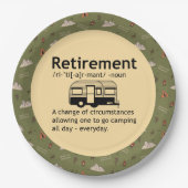 Camping Pensioendefinitie Papieren Bordje (Voorkant)