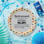 Camping Pensioendefinitie Papieren Bordje (Feest)