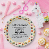 Camping Pensioendefinitie Papieren Bordje (Feest)