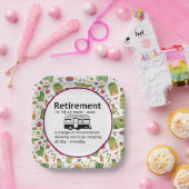 Camping Pensioendefinitie Papieren Bordje (Feest)