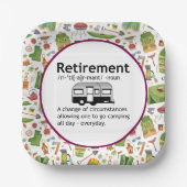 Camping Pensioendefinitie Papieren Bordje (Voorkant)