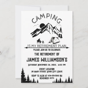 Camping Pensioenfeest Kaart