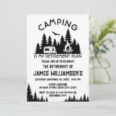 Camping Pensioenfeest Kaart (Staand voorkant)