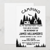 Camping Pensioenfeest Kaart (Voorkant / Achterkant)