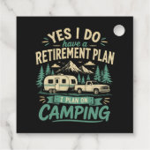 Camping Pensioenplan Bedankjes Labels (Achterkant)
