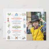 Camping Photo Any Age Birthday Invitation Kaart (Voorkant)