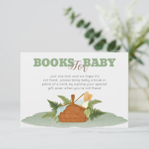 Camping Picnic Baby shower Books for Baby card Kaart