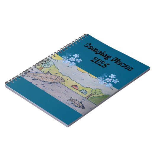 Camping plaatsen 2025 notitieboek (Linkerzijde)