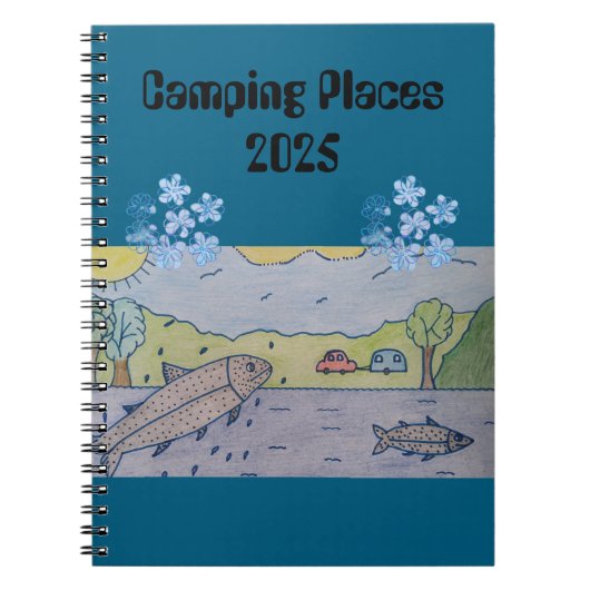 Camping plaatsen 2025 notitieboek (Voorkant)