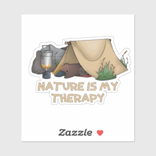 Camping Platypus Sticker (Vel)