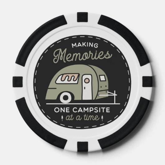 Camping Poker Chips – Making Memories One Campsite (Voorkant)